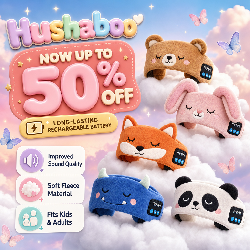 Hushaboo Kids Headphones — all five animal designs